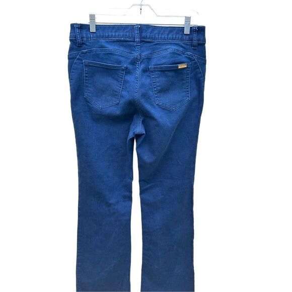 IMAN Bootcut Jeans Women's Size 14 Blue Dark Wash Stretch Pullover Denim EUC - Picture 6 of 9